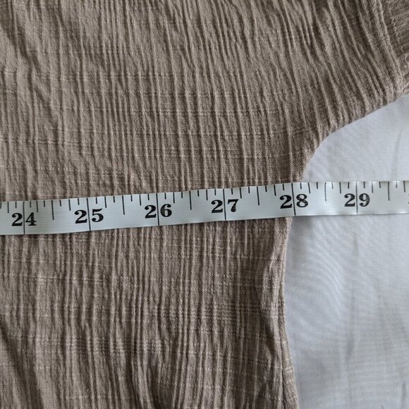 Max Studio Cinched Sleeve Top Size 3X Taupe Jersey Dropped-Shoulder T-Shirt NWT - Picture 14 of 15
